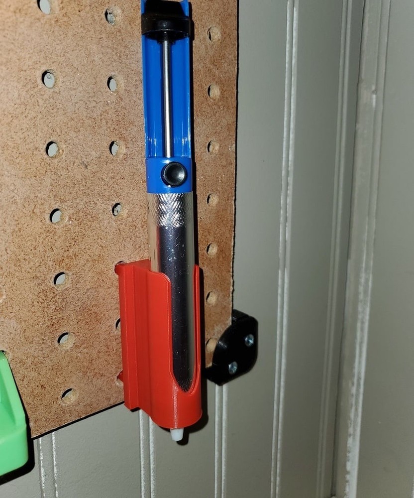 Solder Sucker Pegboard Holder - Workshop Tool Organization Storage Mount for 19m