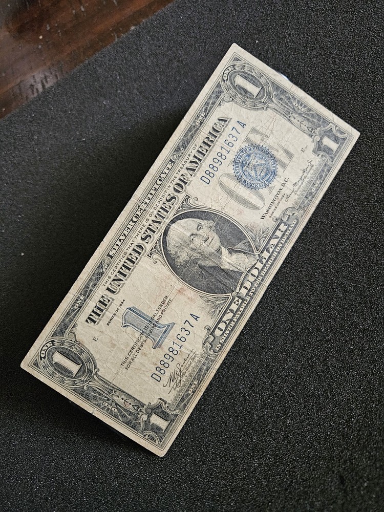 1934 silver certificate 1 dollar