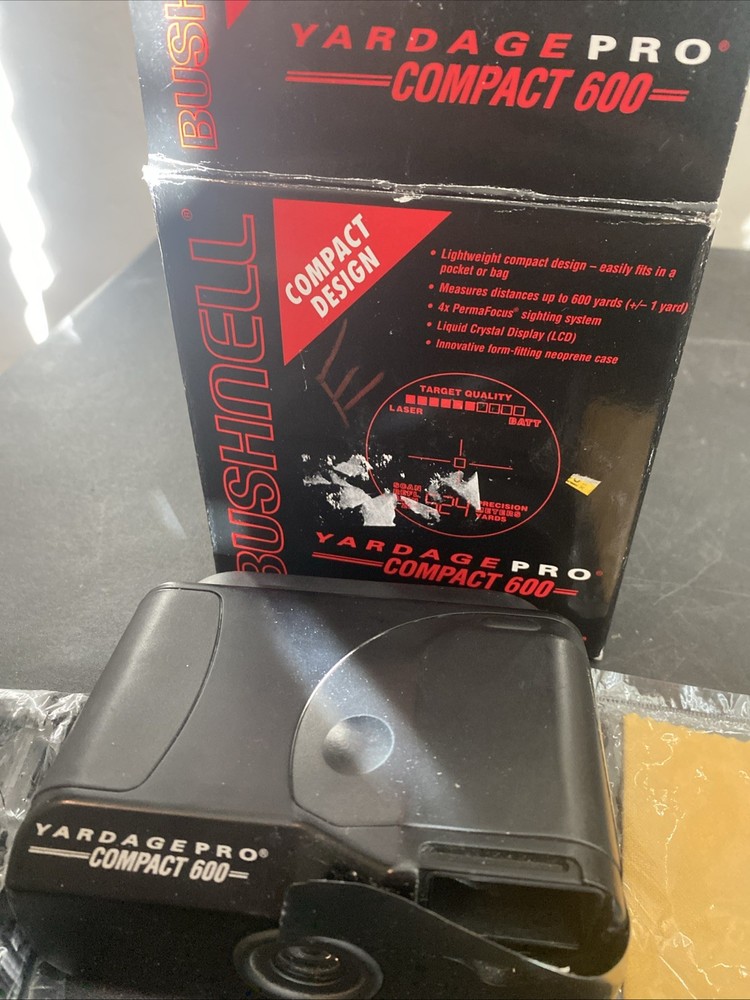 Bushnell Yardage Pro Compact 600 Laser Rangefinder Batt Cover Missing Read