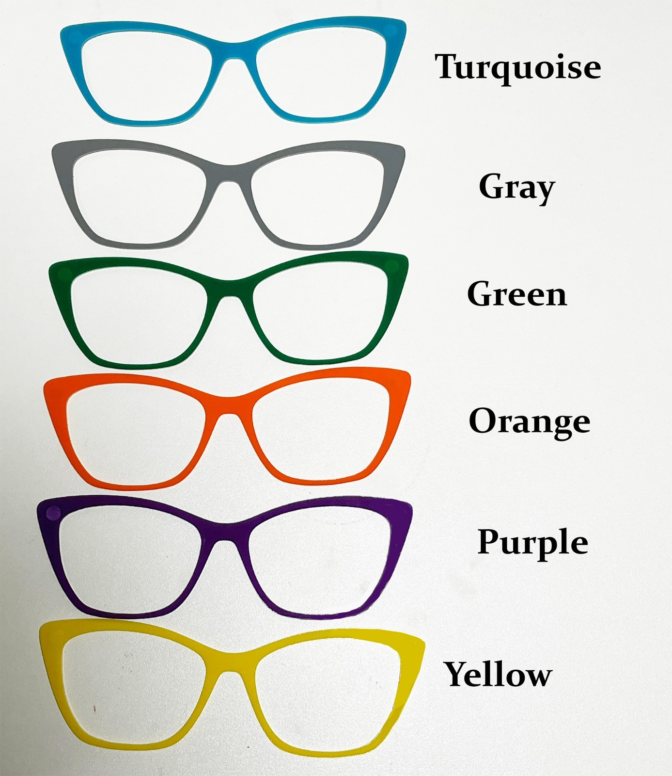 PAIR EYEWEAR COMPATIBLE BLANKS - Solid Color Acrylic Laser Cut Frame Toppers
