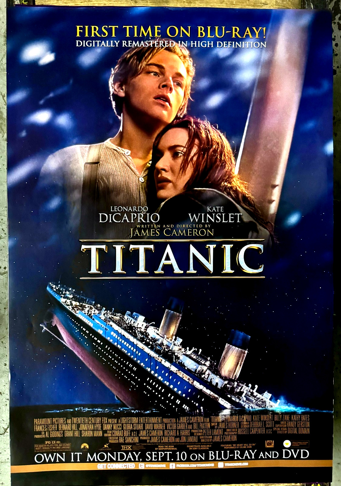Titanic the Movie - Video Store Movie Poster - NEW - Original - 27" x 40" - READ