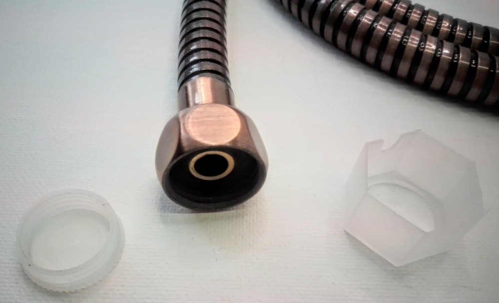 MINDFUL DESIGN - DOUBLE LOCKING SHOWER HOSE - COPPER PLATING 5'