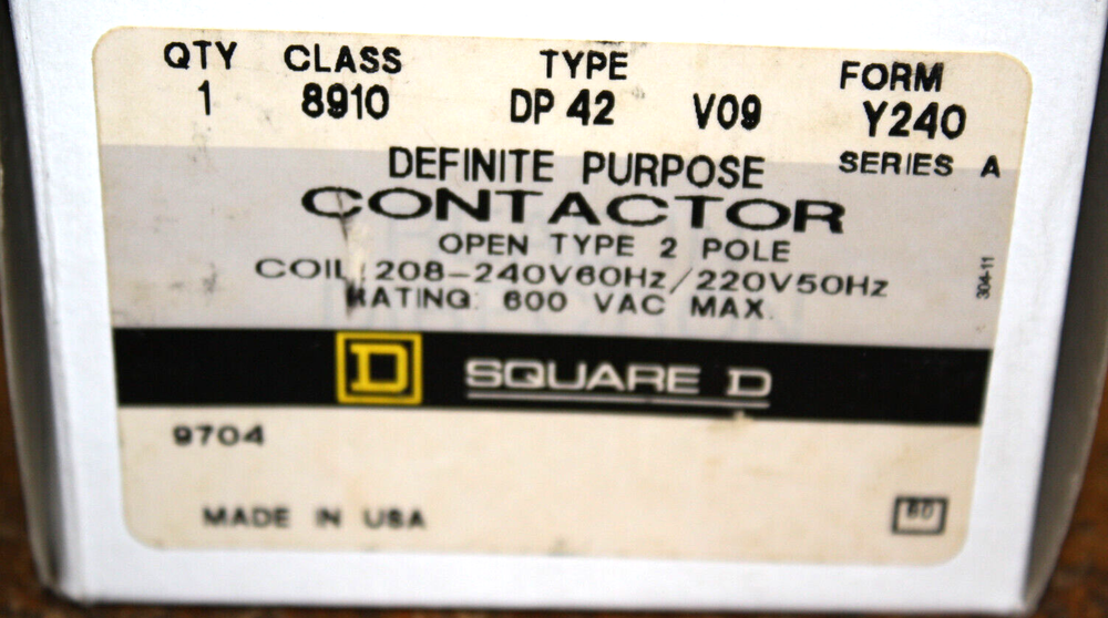 Suare D Definite Purpose Contactor