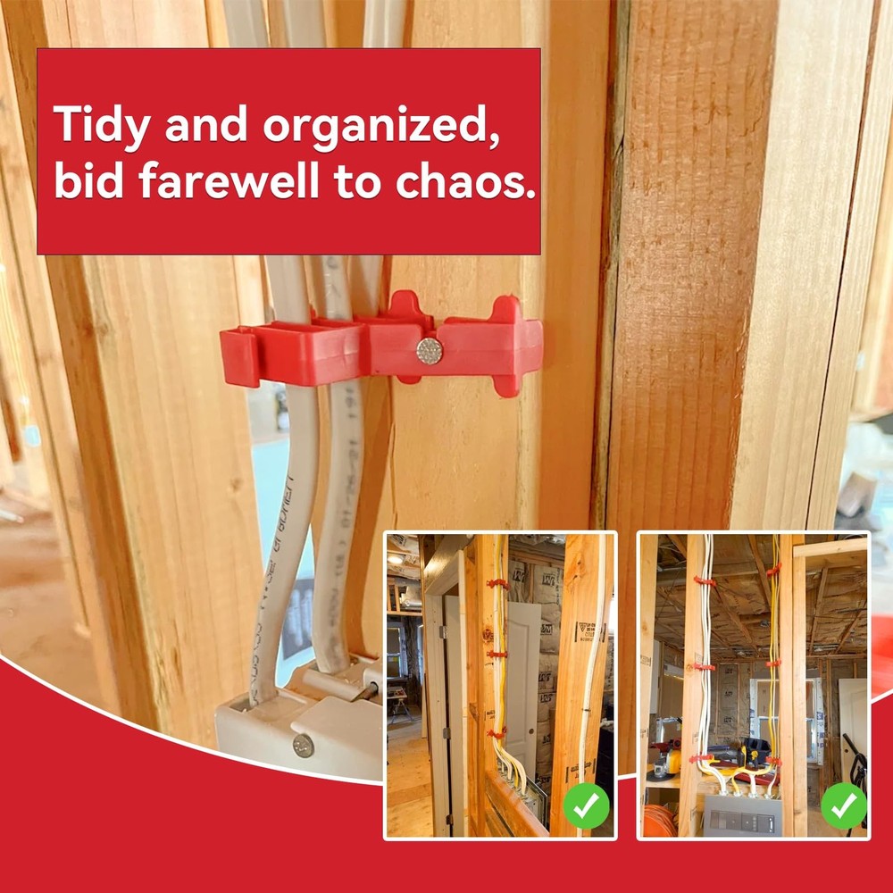 Multi Cable Staples for Romex Clips, Plastic Electrical Wire Stackers, Secure...