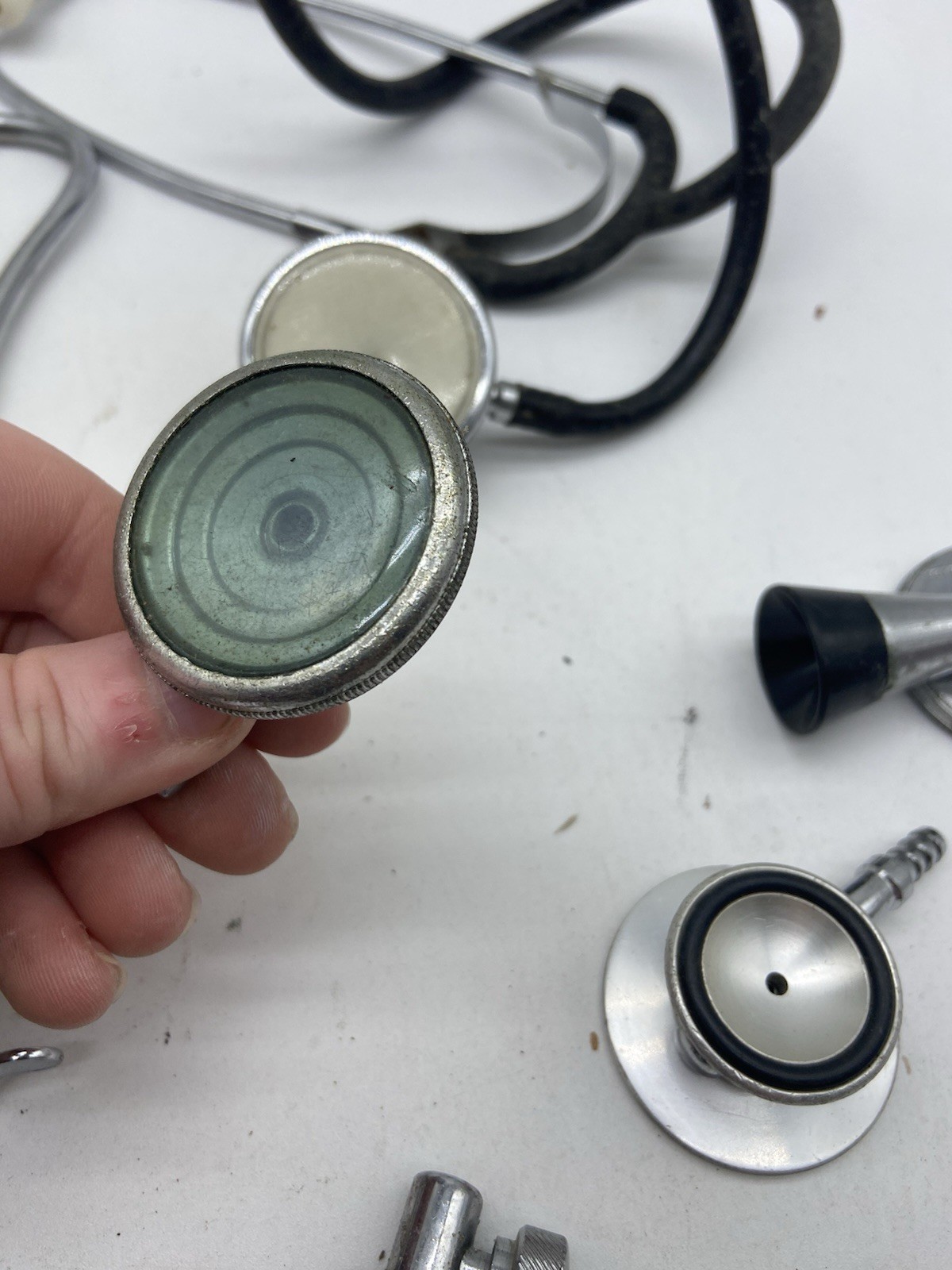 vintage stethoscope parts lot estate find untested