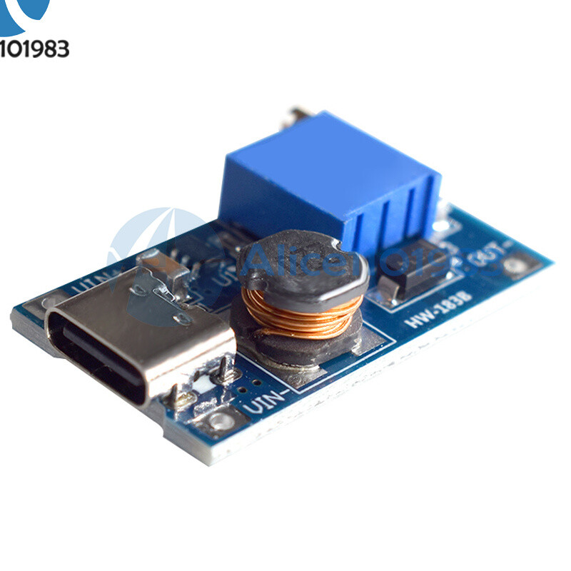 2A Step-up Board MT3608 2V-24V Input DC Boost Converter Module Micro USB/Type-C