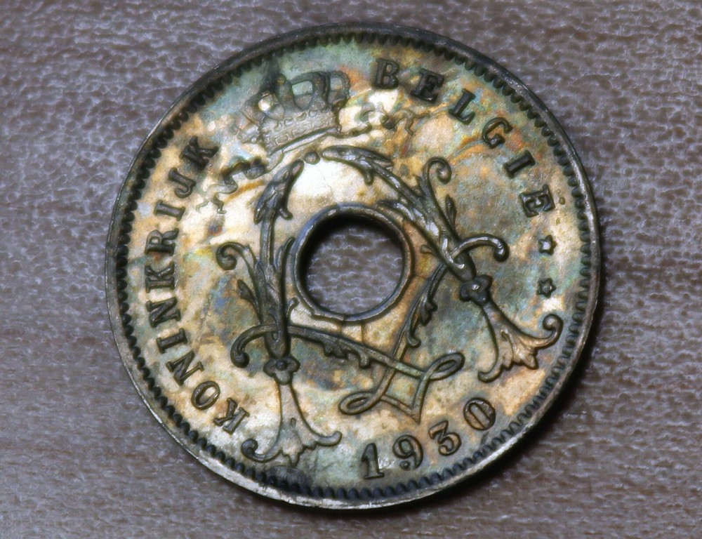1930 Belgium 5 Centimes Dutch text