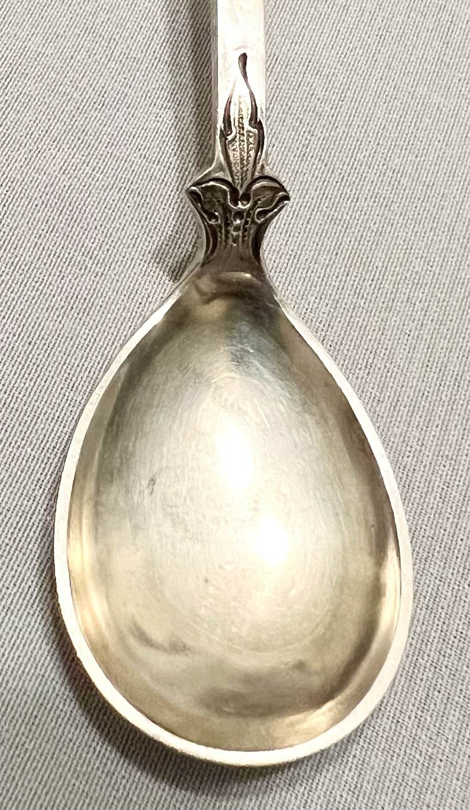 MAGNUS AASE Norway 830S Silver BOW FLOWER SPOON Antique JUNE 1925 C. Berg