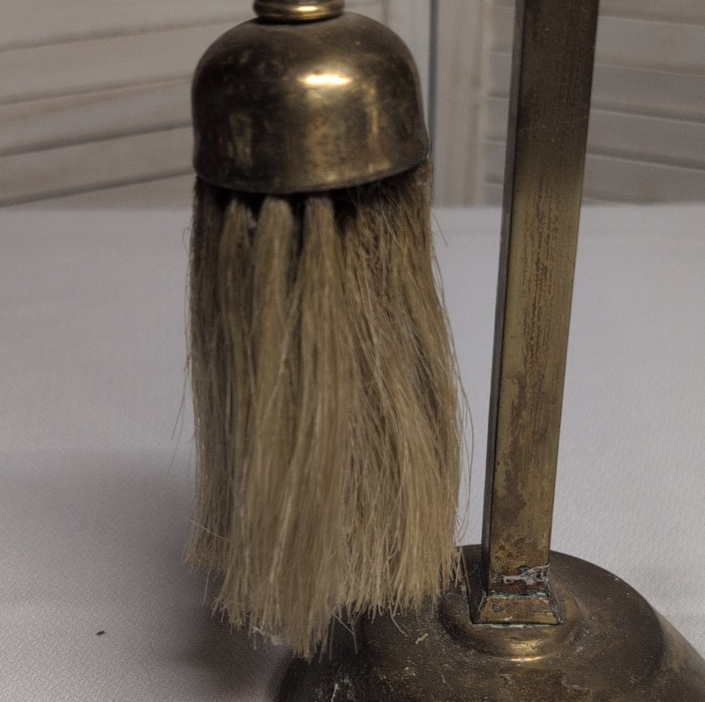 Neoclassical-style brass fireplace tools 1940-70's