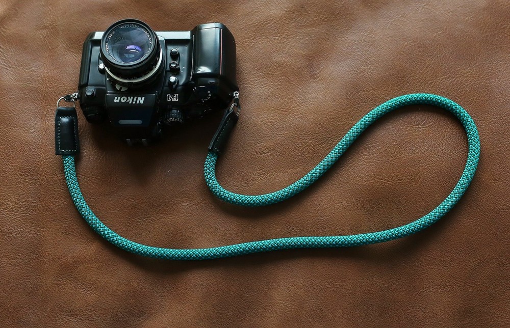 Climbing Rope Camera Strap – Green Pattern