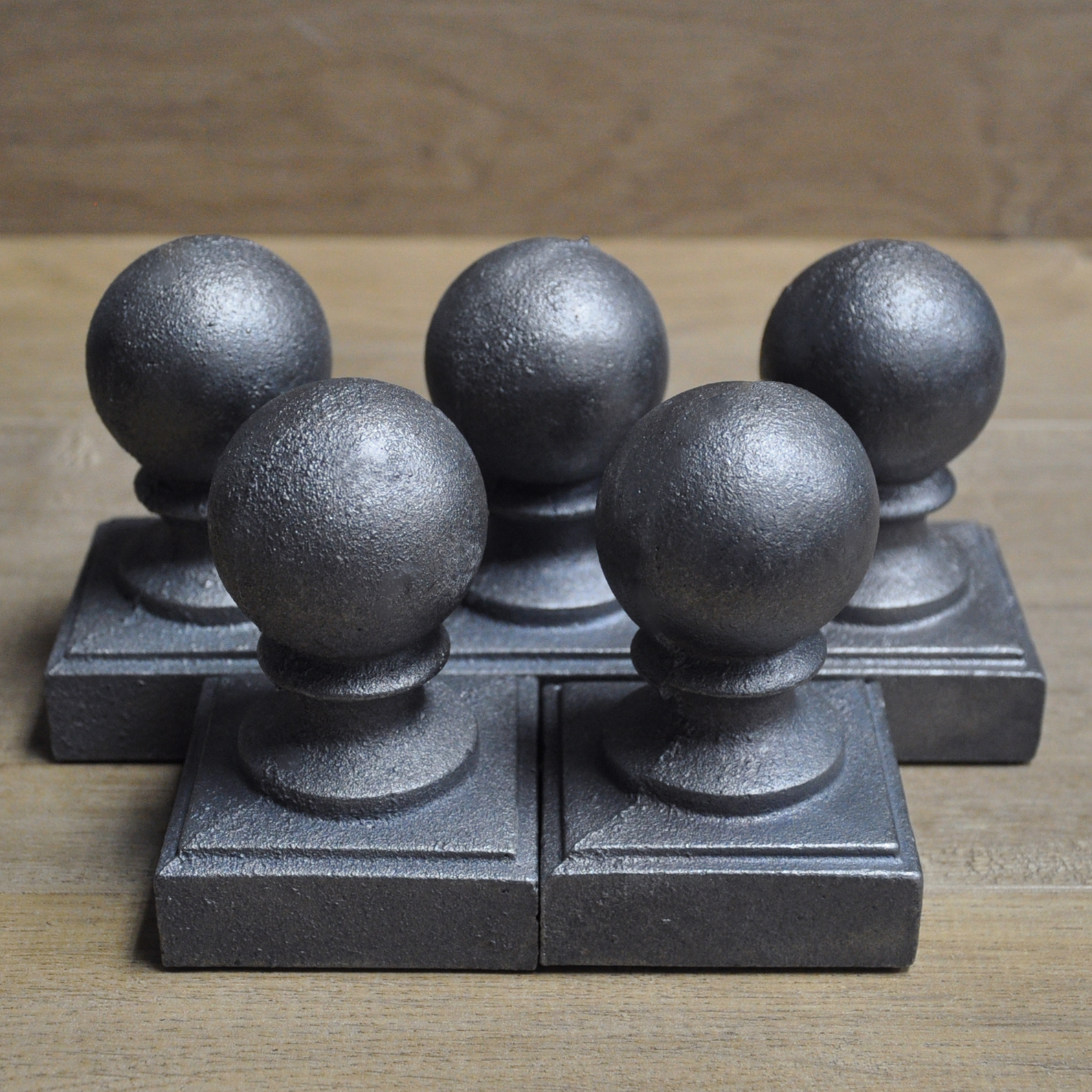 Cast iron Ball Fence Finial Square Topper Post Caps For 2 x 2" Posts | 10 Pieces