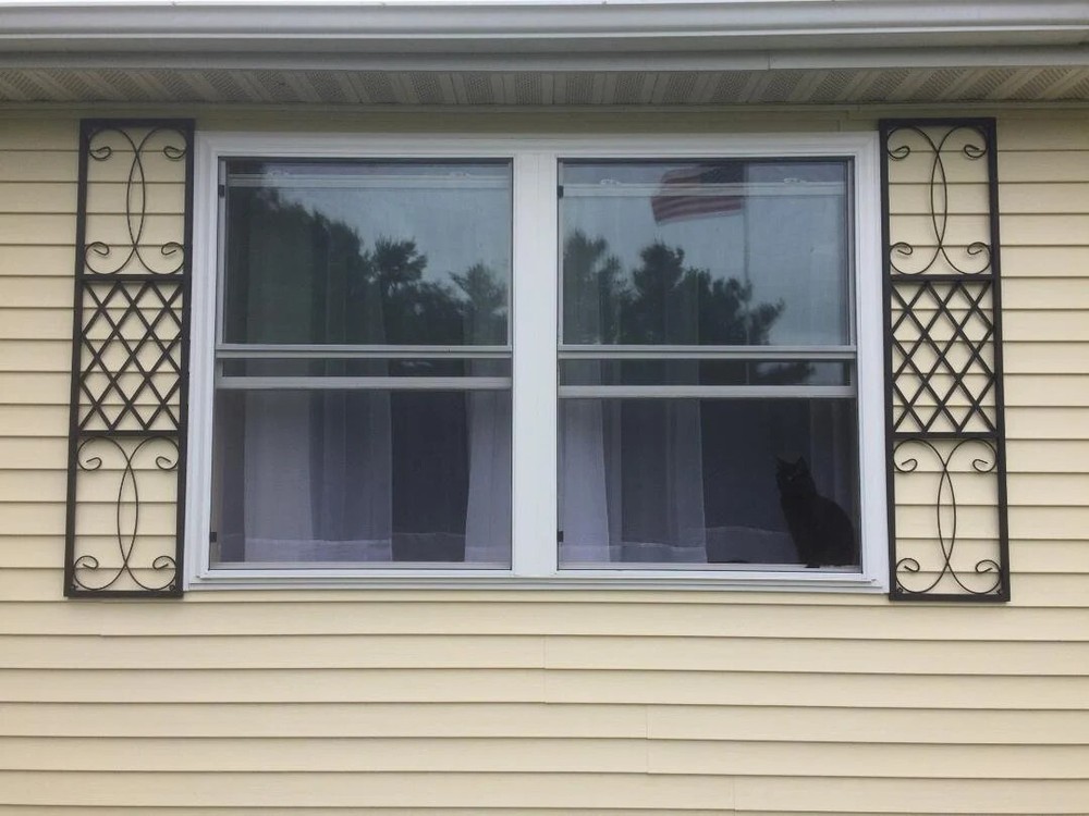 59" Tall Single Skyview Exterior Wrought Iron Window Shutter