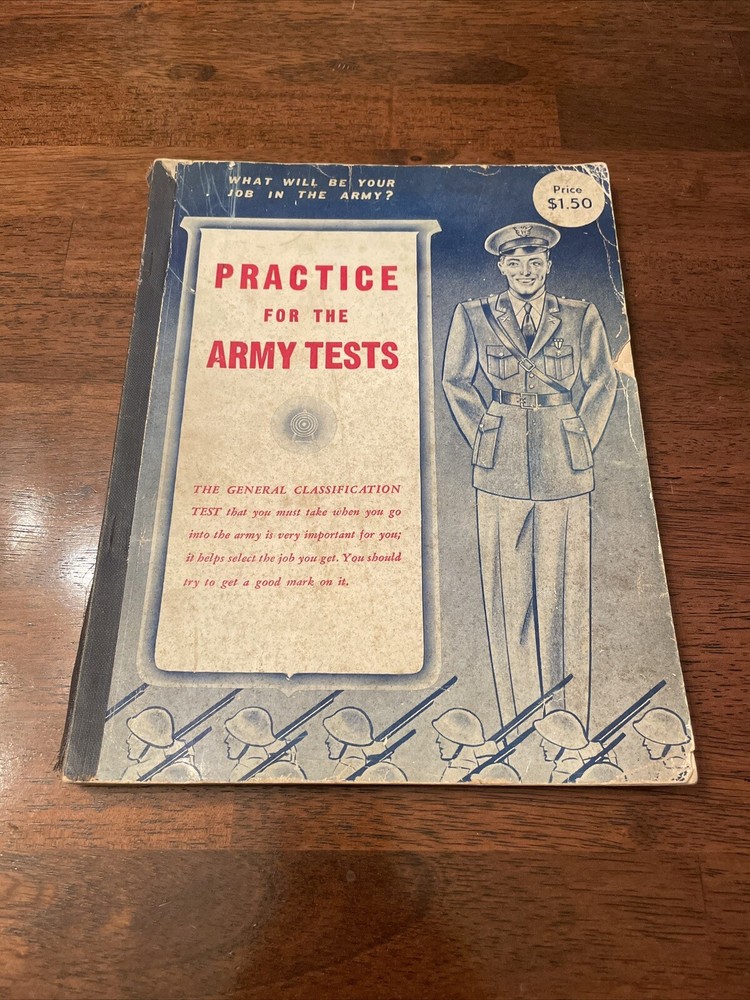 1942 ARCO Practice For Army Tests General Classification Test Vtg Book