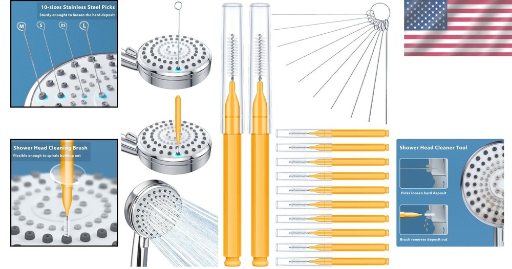 Multiplesize Shower Head Cleaner Tool, Shower Head Cleaning Brushes Small Hole,