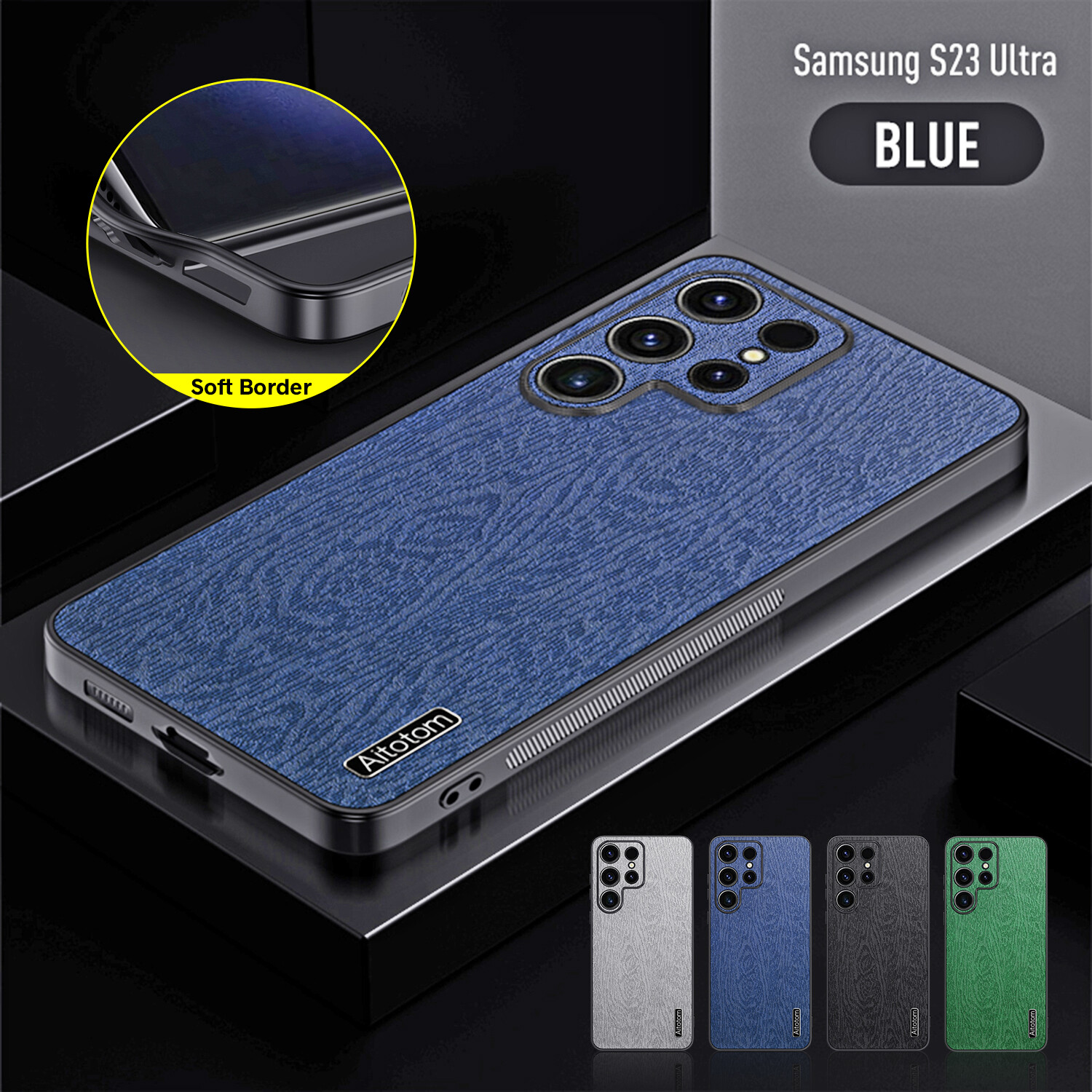 Leather Case For Samsung Galaxy Note 20 S21 S22 S23 FE Shockproof Back Cover