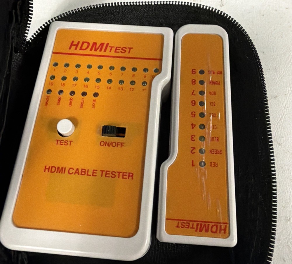 HDMI Cable Tester Portable High Definition Network Cable Tester Checker In Case