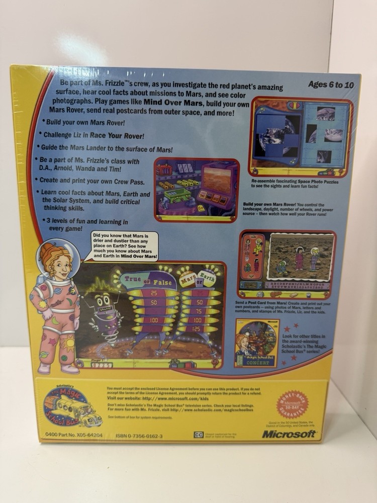 Microsoft Magic School Bus Lands on Mars – PC/Mac CD-ROM – NEW Sealed