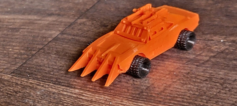 Apocalyptic Combat Car With Wheels that roll. 3d printed. One item