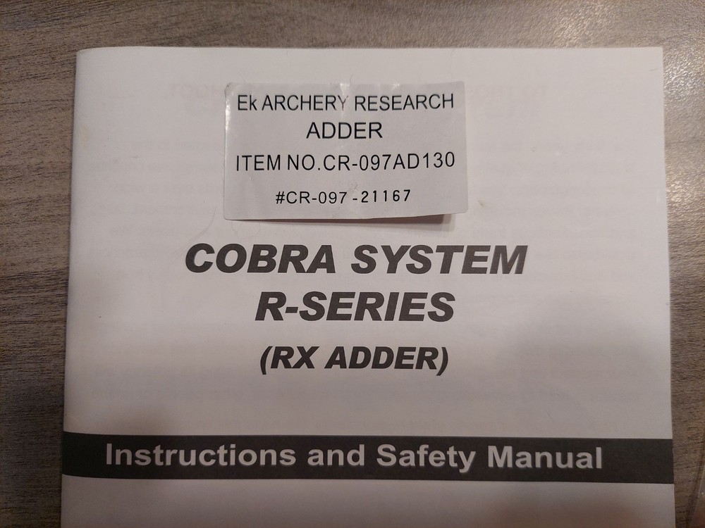 Cobra System R-Series Crossbow (RX Adder)