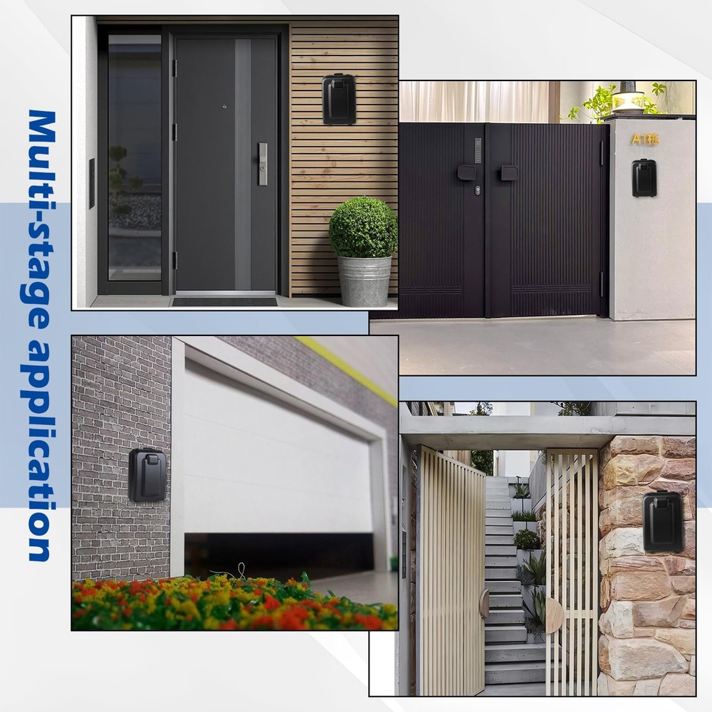 Key Lock Box, 12-Digit Code, Weatherproof Wall Mount, Large Capacity 5-8 Keys...