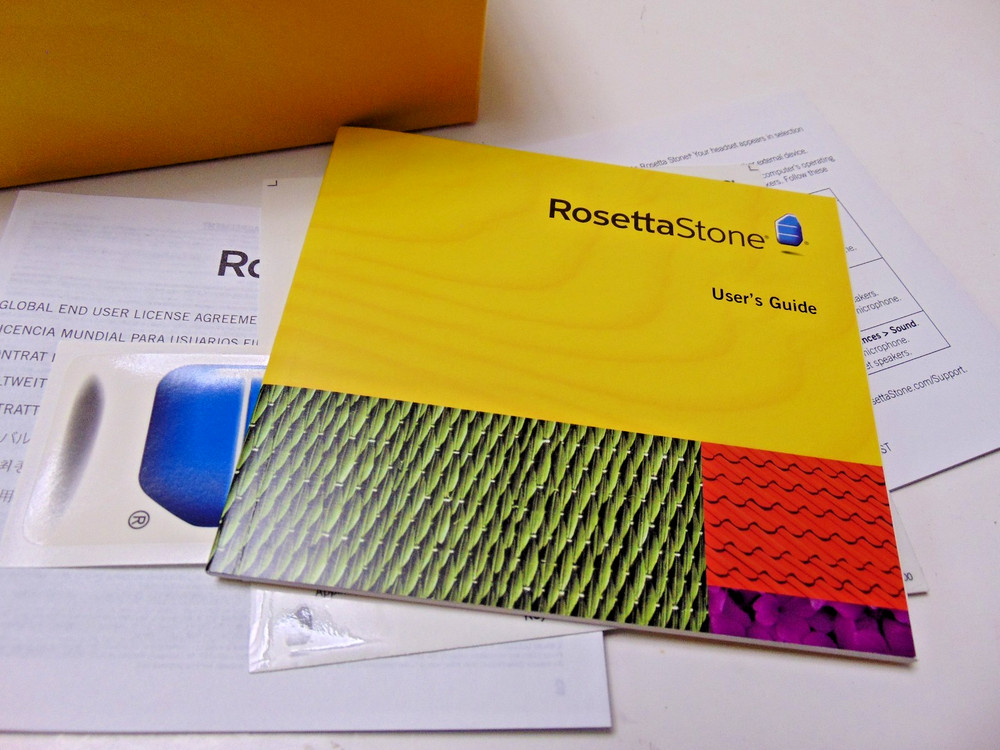 Rosetta Stone German Deutsch Version Level 1-5 CD Audio Disc Headset Slipcase