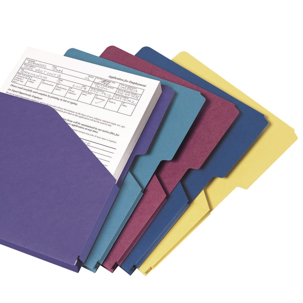 Smead® File Jackets, Letter Size, Assorted, 5/Pack
