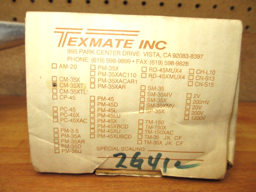 Texmate CM-35XT *NEW* Panel Meter Digital Electronic