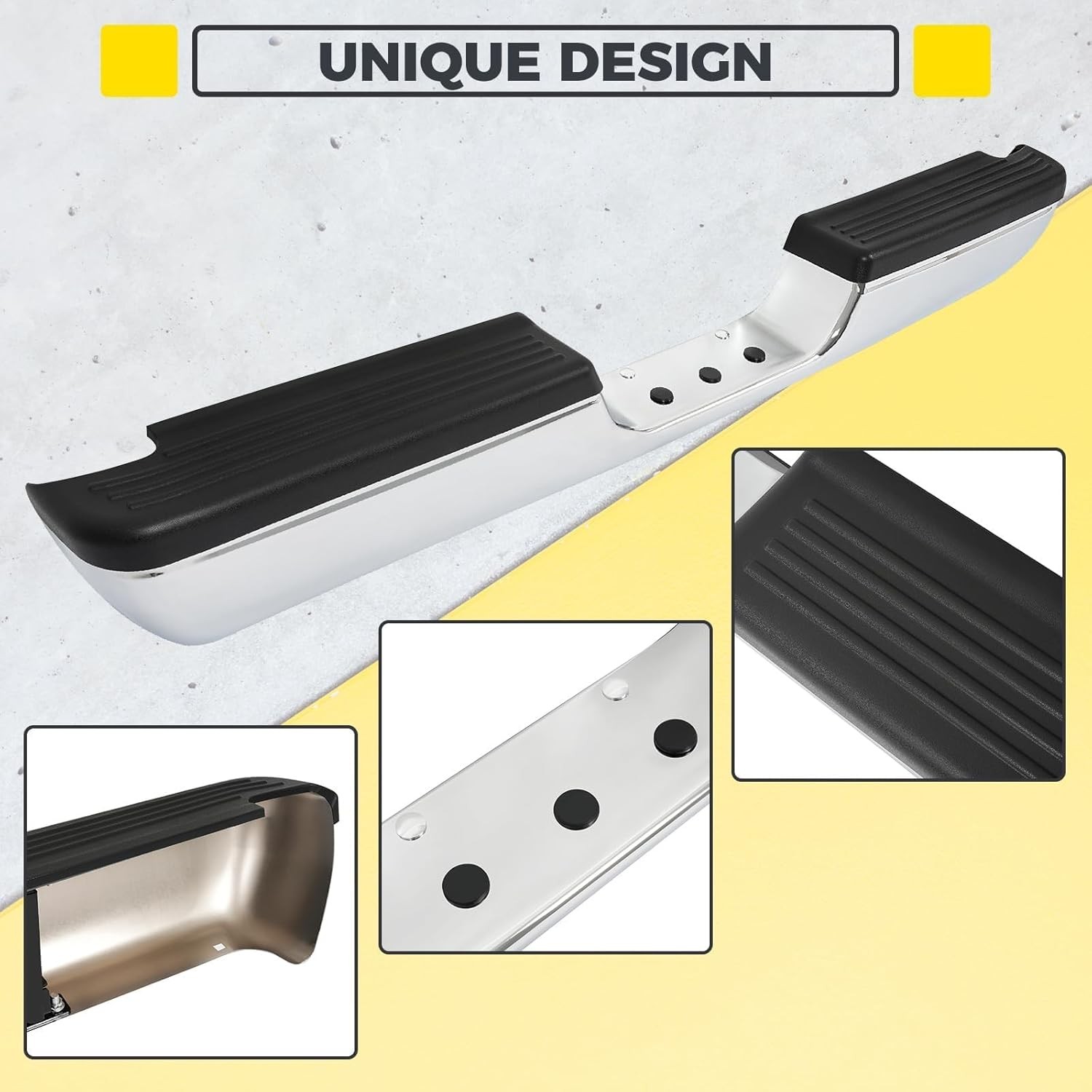 Rear Bumper Assembly Compatible with 1994-2002 Dodge Ram 1500 2500 Fleetside