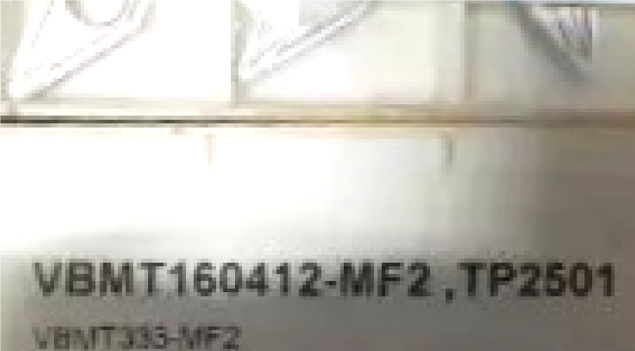 5  PCS  ORIGINAL  INSERTS       VBMT160412-MF2 TP2501