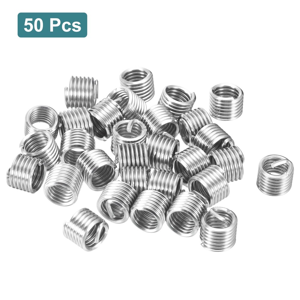 50Pcs Helical Threaded Inserts, 5/16"-18x1.5D Stainless Steel Threaded Socket