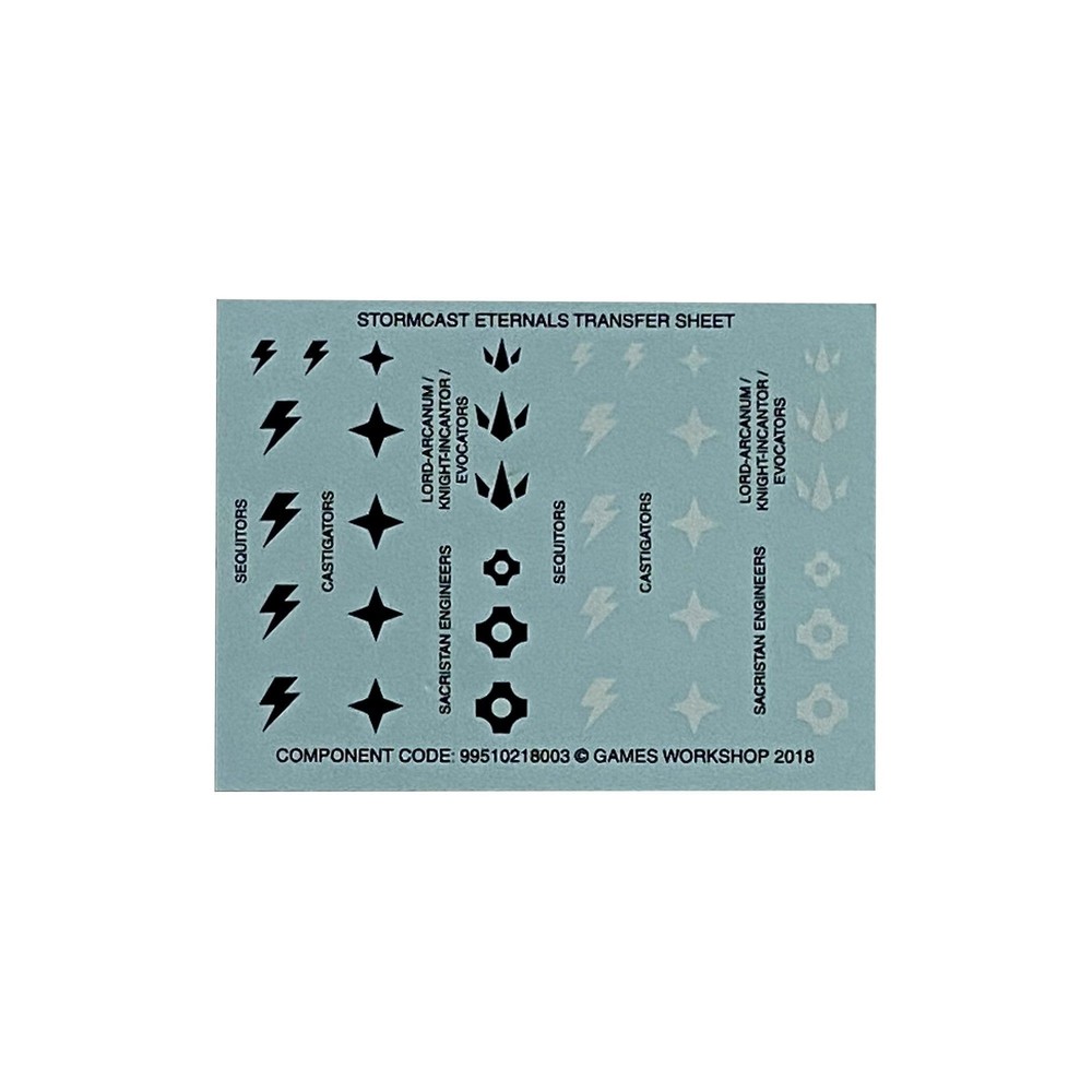 Stormcast Eternals Decal Transfer Sheet