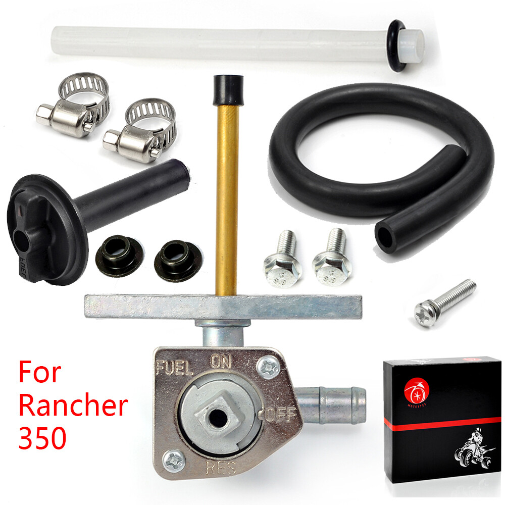 Tank Fuel Valve Petcock With Lever Screws For Honda Rancher 350 TRX350 2000-2006