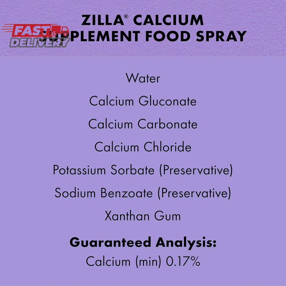 Zilla Calcium Supplement Spray 8 Oz.