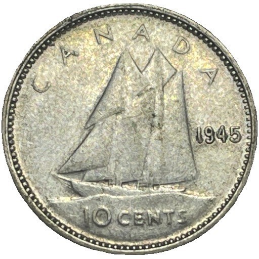 1945 Canadian Silver Dime