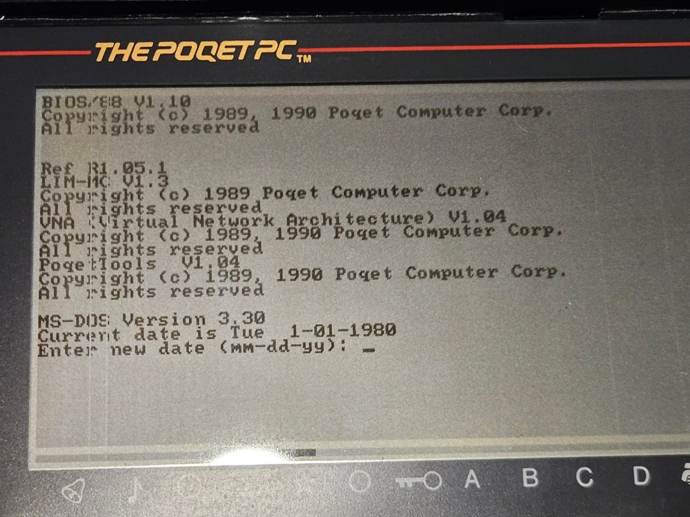 Poqet PC Model 0164 with optional interfaces, see description
