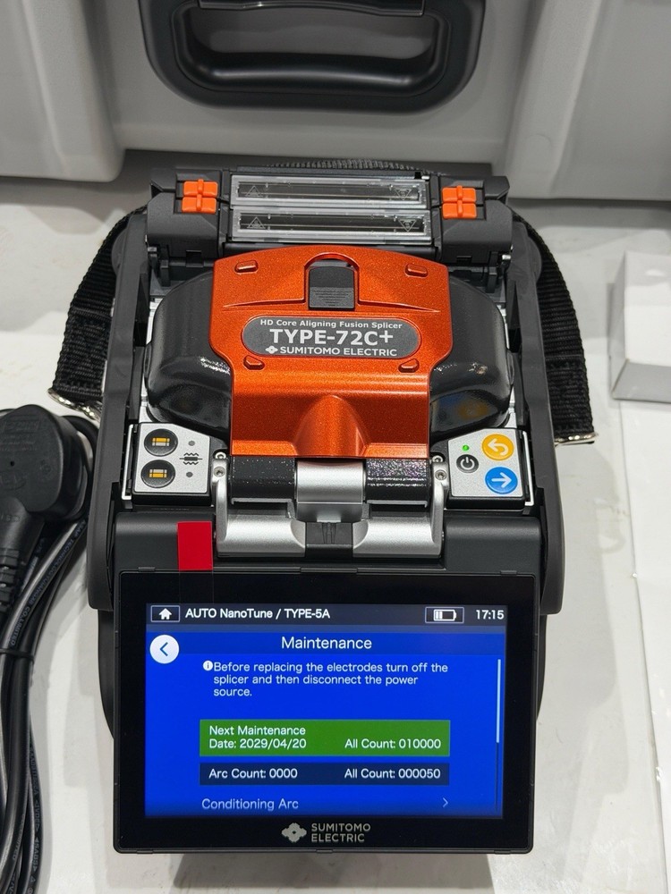 Sumitomo TYPE72C+ High Definition Aligning Splicer Complete Kit 50 Arcs