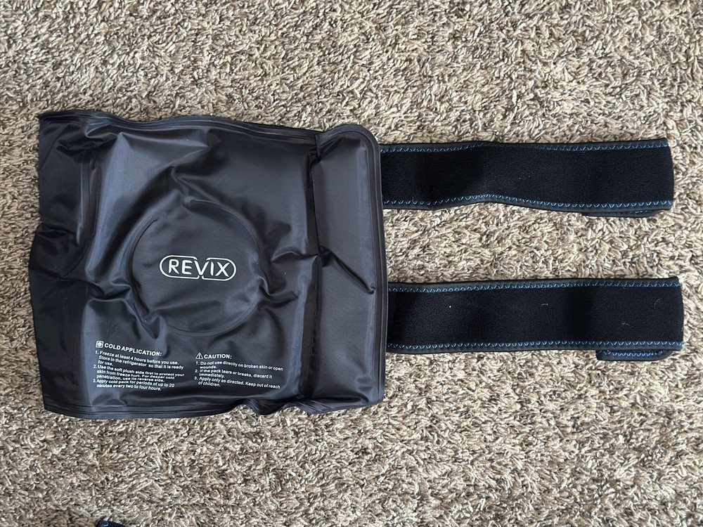 Revix Reusable Knee & Ankle Ice Packs, Black