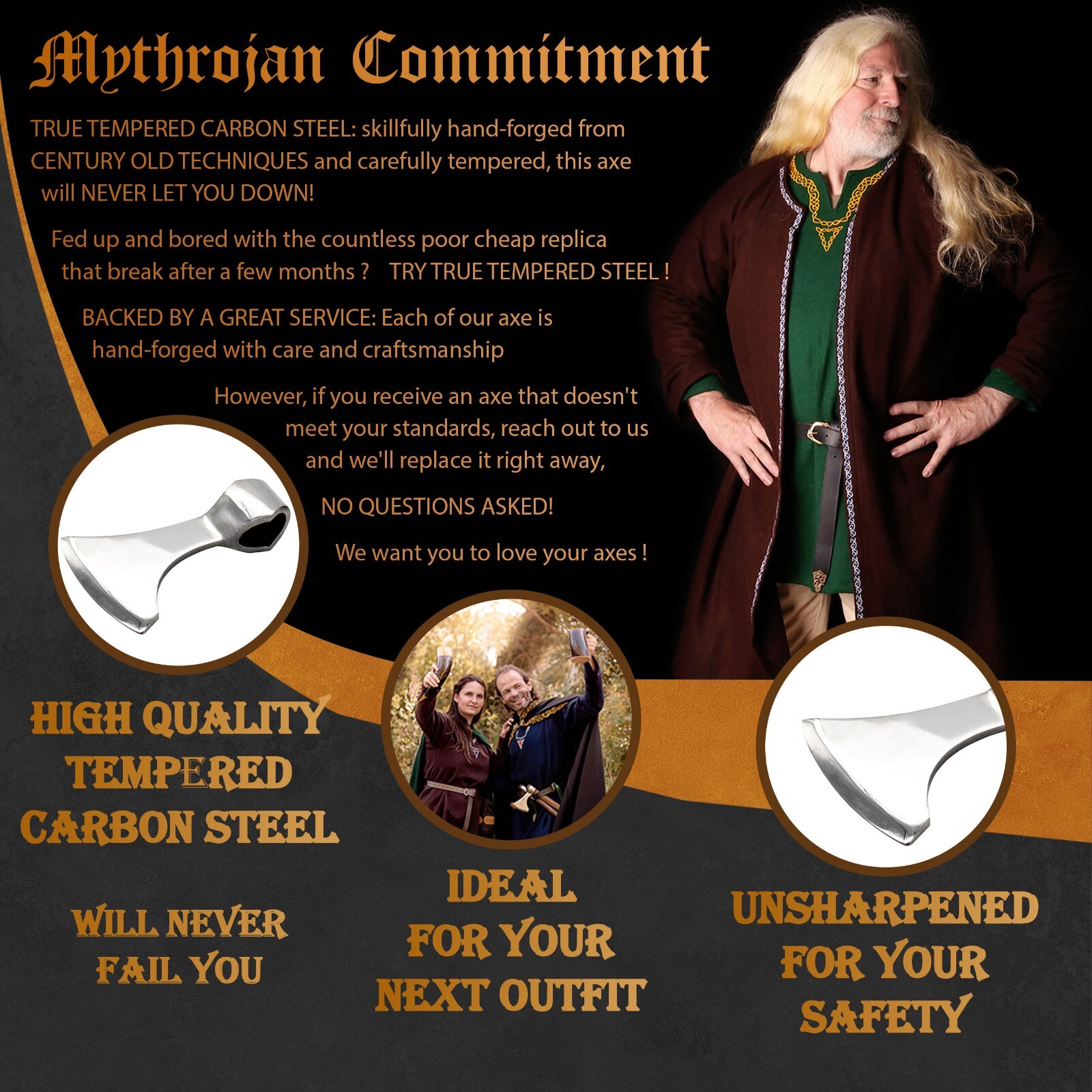 Viking Throwing Battle Axe Medieval Knight Handforged Fully Functional Accessory