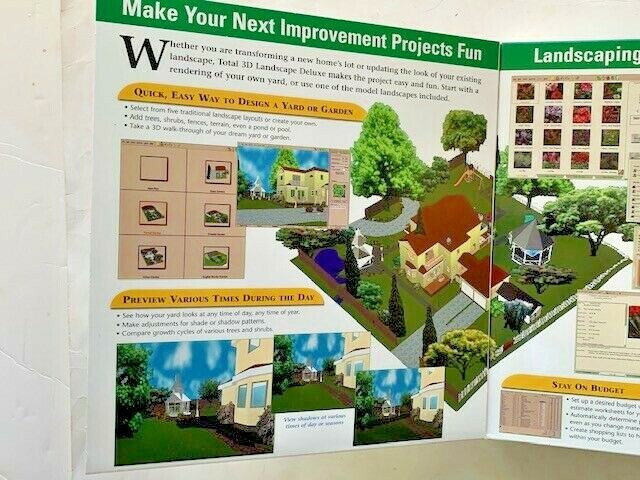 Total 3D Landscape Deluxe V4 (2002)+User Guide Individual Software/New(Open Box)