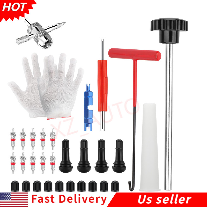 For TR413 Valve Core Tire Valve Stem Core Remover&Installer/Replacement Tool Kit