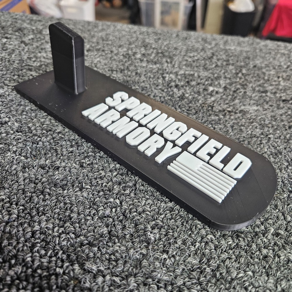 SPRINGFIELD single stack W/ Double Stack adapter any model Pistol, Display Stand