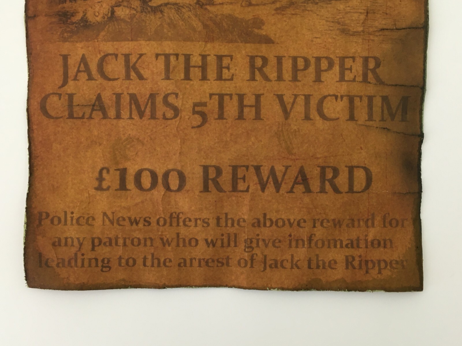 Jack the Ripper Wanted Poster Great Halloween Decor Wall Art