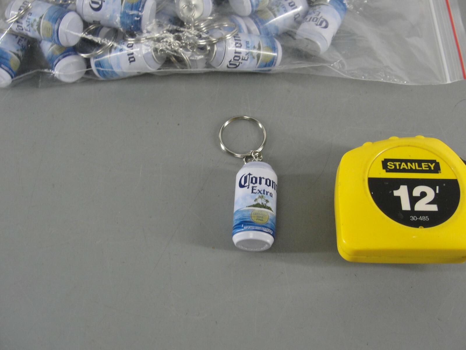 CORONA EXTRA 👑 MINI BEER CAN BEACH IN A STEEL CAN KEYRING KEY CHAIN CHARM NEW
