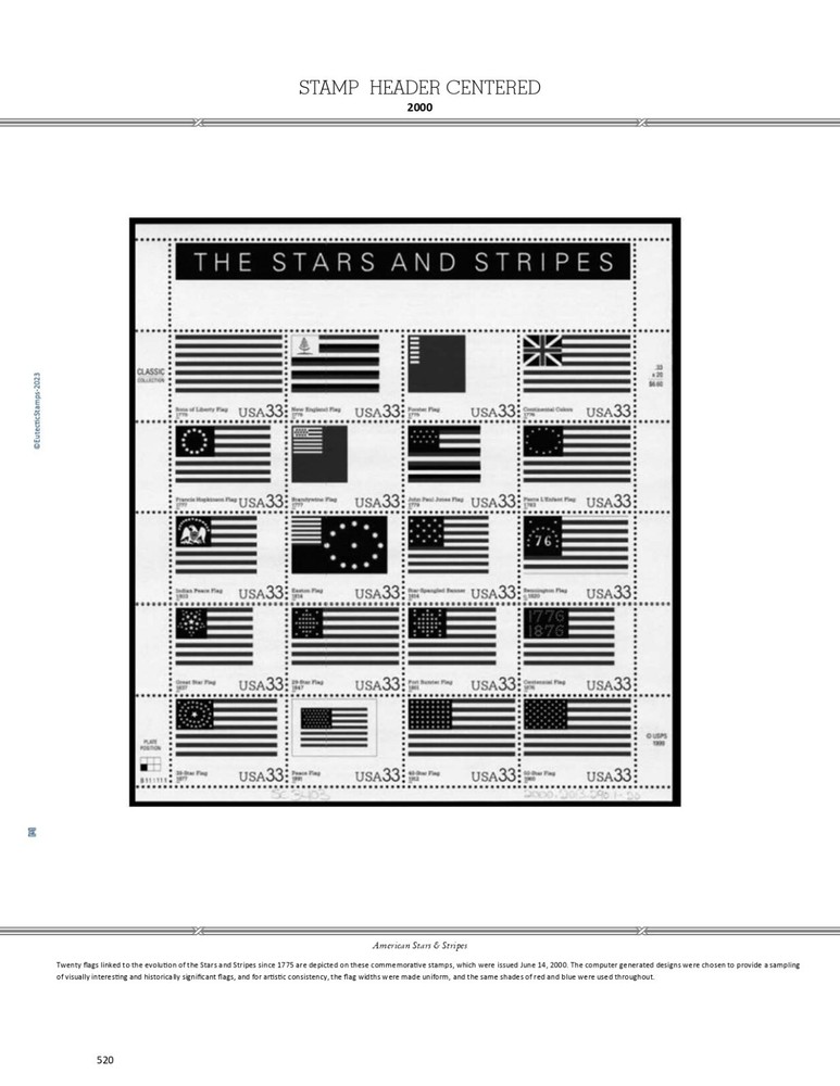 2000 U.S. Commemorative Singles COMPLETE Supplement (White Ace Alternative)