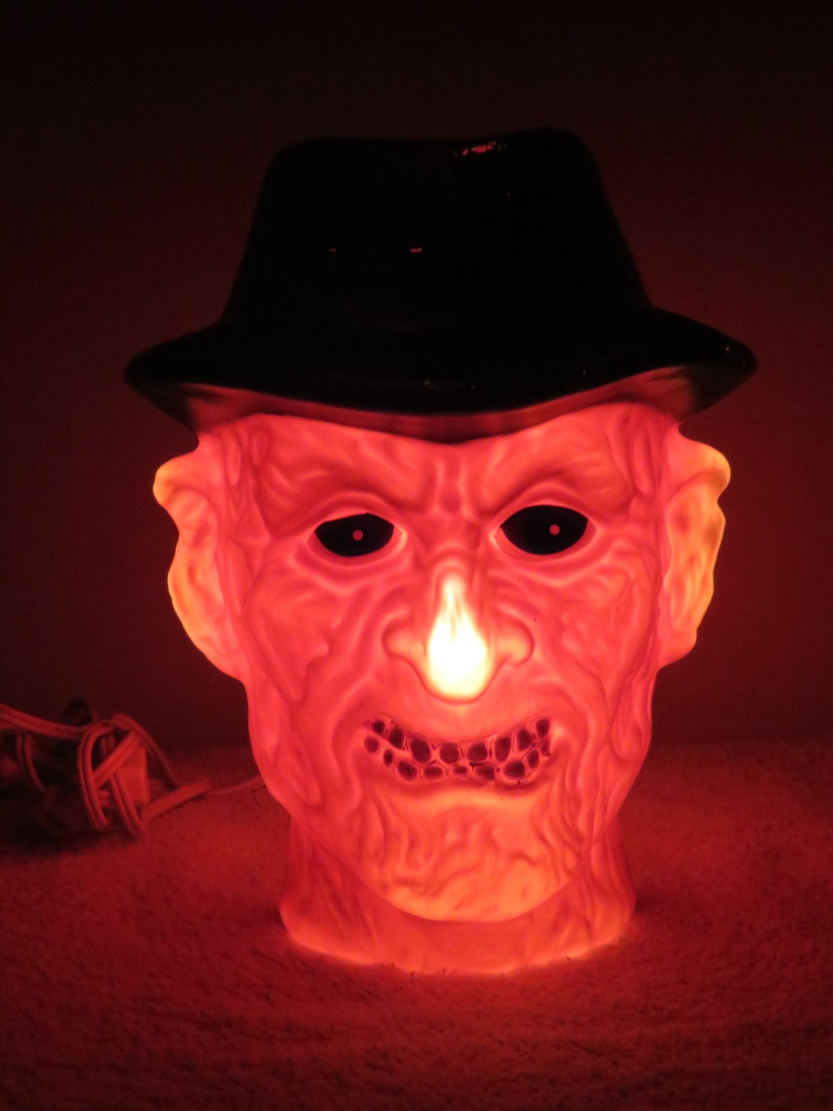 8" Halloween A Nightmare On Elm Street Freddy Krueger Lighted Tabletop Blow Mold