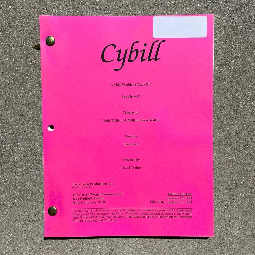 CYBILL 1998 TV Series SET Production Used Scripts Table Final Revised A/O Drafts