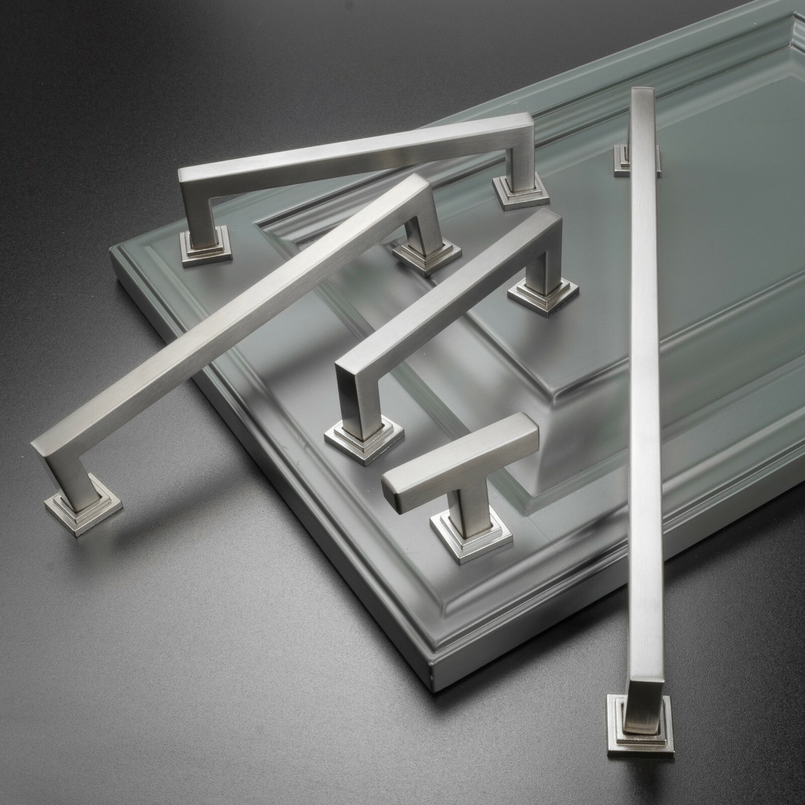 Brushed Nickel Modern Cabinet Handles Bar Pulls Kitchen Hardware Stainless Steel