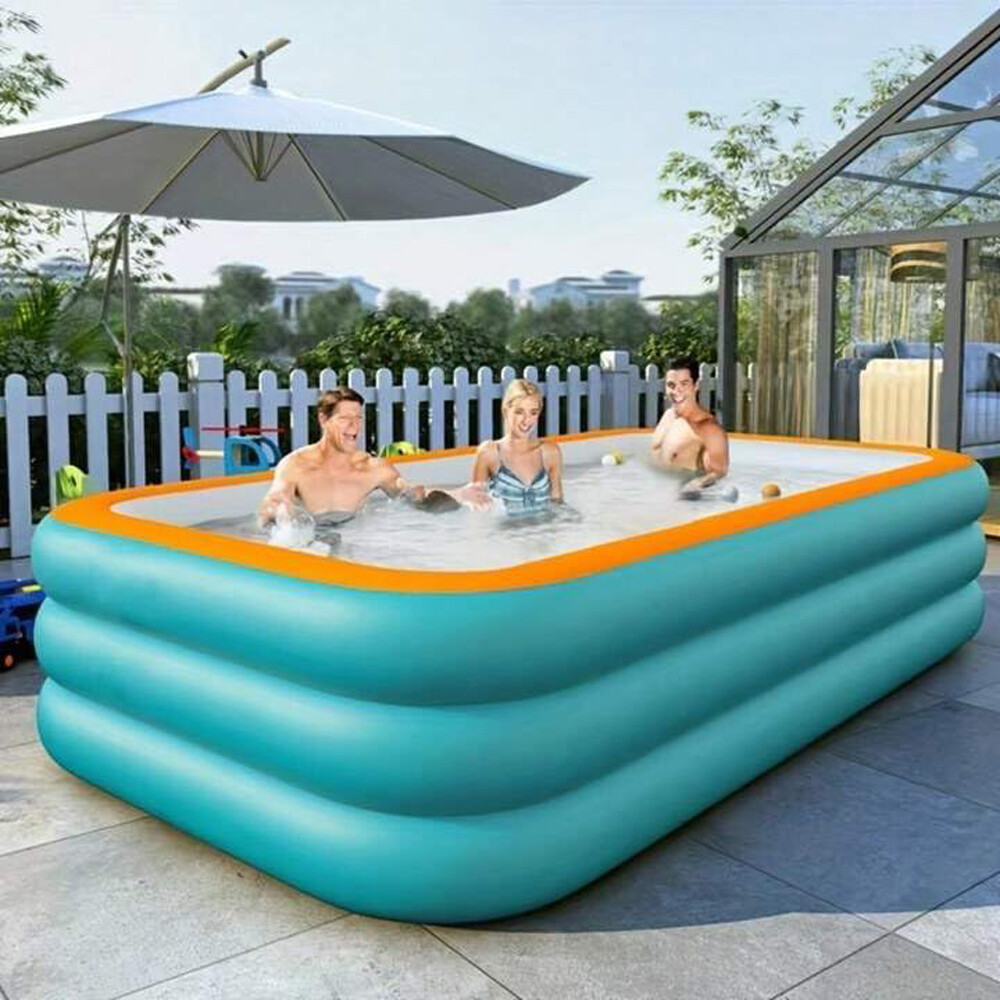 Family Inflatable Swimming Pool for Kids Adults Thickened Large 102" x 63" x 22"