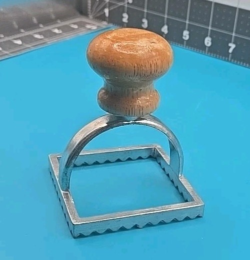 Square Wood Handle Ravioli Stamp