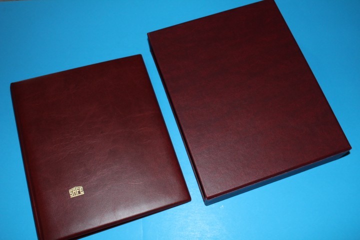 Safe Variant 11 Ring binder inc dustcase 708 Wine Red BlueLakeStamps OUTSTANDING